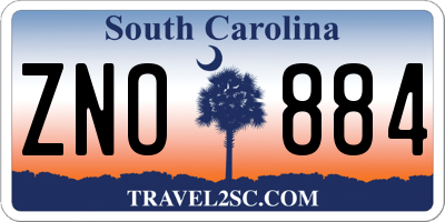 SC license plate ZNO884