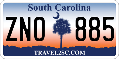 SC license plate ZNO885
