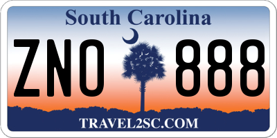 SC license plate ZNO888
