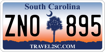 SC license plate ZNO895