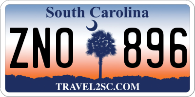 SC license plate ZNO896