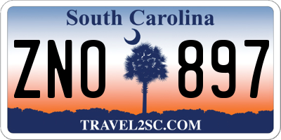 SC license plate ZNO897