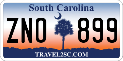 SC license plate ZNO899