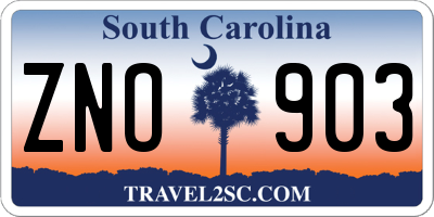 SC license plate ZNO903