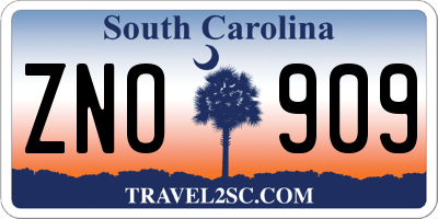 SC license plate ZNO909