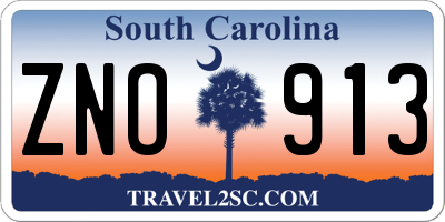 SC license plate ZNO913