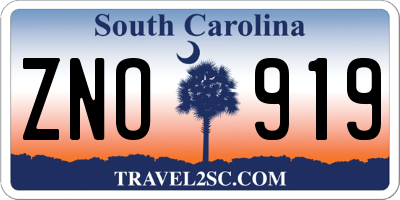 SC license plate ZNO919