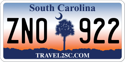SC license plate ZNO922