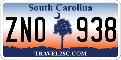 SC license plate ZNO938