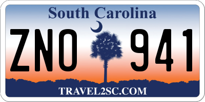 SC license plate ZNO941