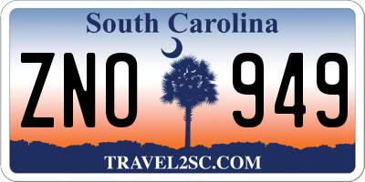 SC license plate ZNO949