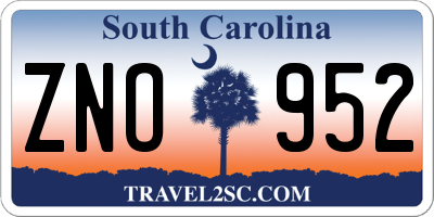 SC license plate ZNO952