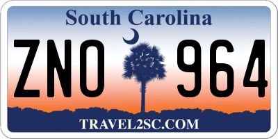 SC license plate ZNO964