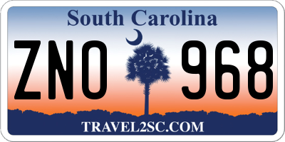 SC license plate ZNO968