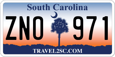 SC license plate ZNO971