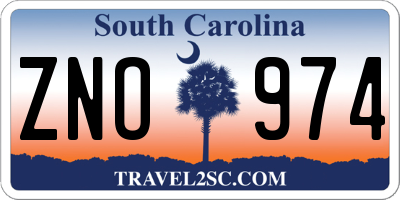 SC license plate ZNO974