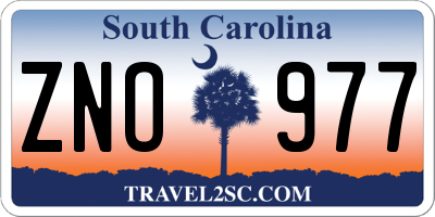 SC license plate ZNO977