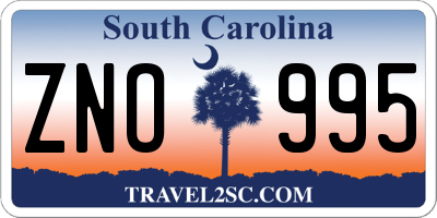 SC license plate ZNO995