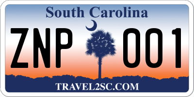SC license plate ZNP001