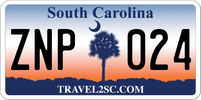 SC license plate ZNP024