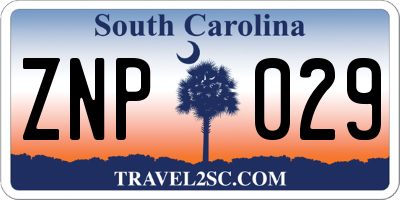 SC license plate ZNP029