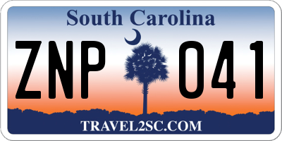 SC license plate ZNP041