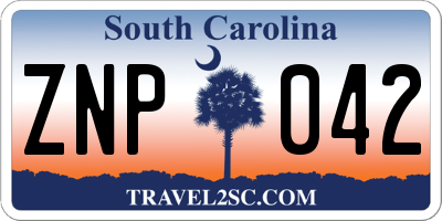 SC license plate ZNP042