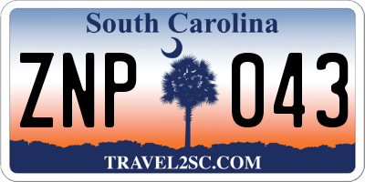 SC license plate ZNP043