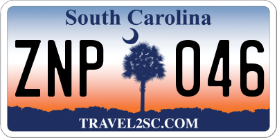 SC license plate ZNP046
