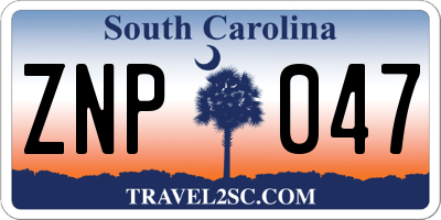 SC license plate ZNP047
