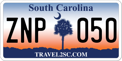 SC license plate ZNP050