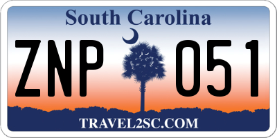 SC license plate ZNP051