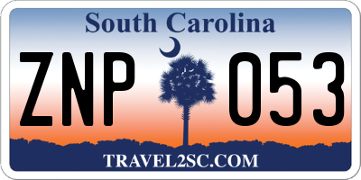 SC license plate ZNP053