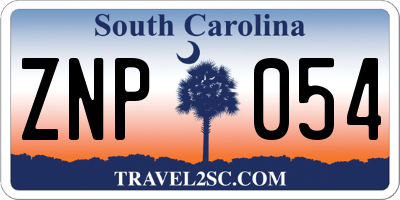 SC license plate ZNP054