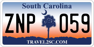 SC license plate ZNP059