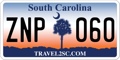 SC license plate ZNP060
