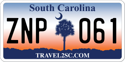 SC license plate ZNP061