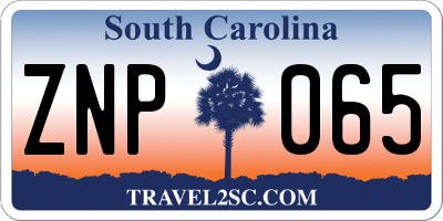 SC license plate ZNP065