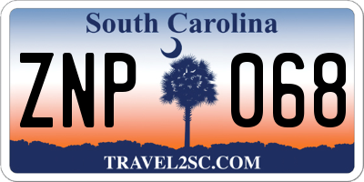 SC license plate ZNP068