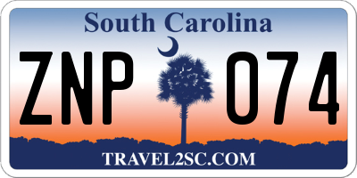 SC license plate ZNP074