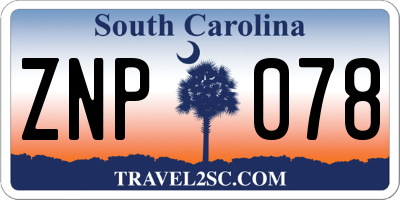 SC license plate ZNP078
