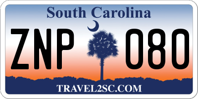 SC license plate ZNP080