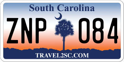 SC license plate ZNP084