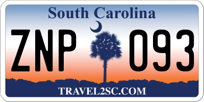 SC license plate ZNP093