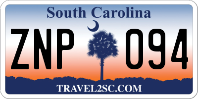 SC license plate ZNP094