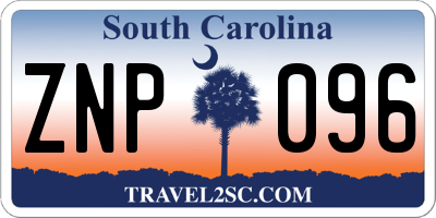 SC license plate ZNP096