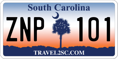 SC license plate ZNP101