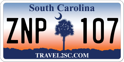 SC license plate ZNP107