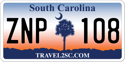 SC license plate ZNP108