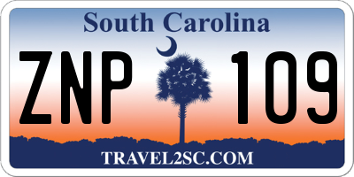 SC license plate ZNP109